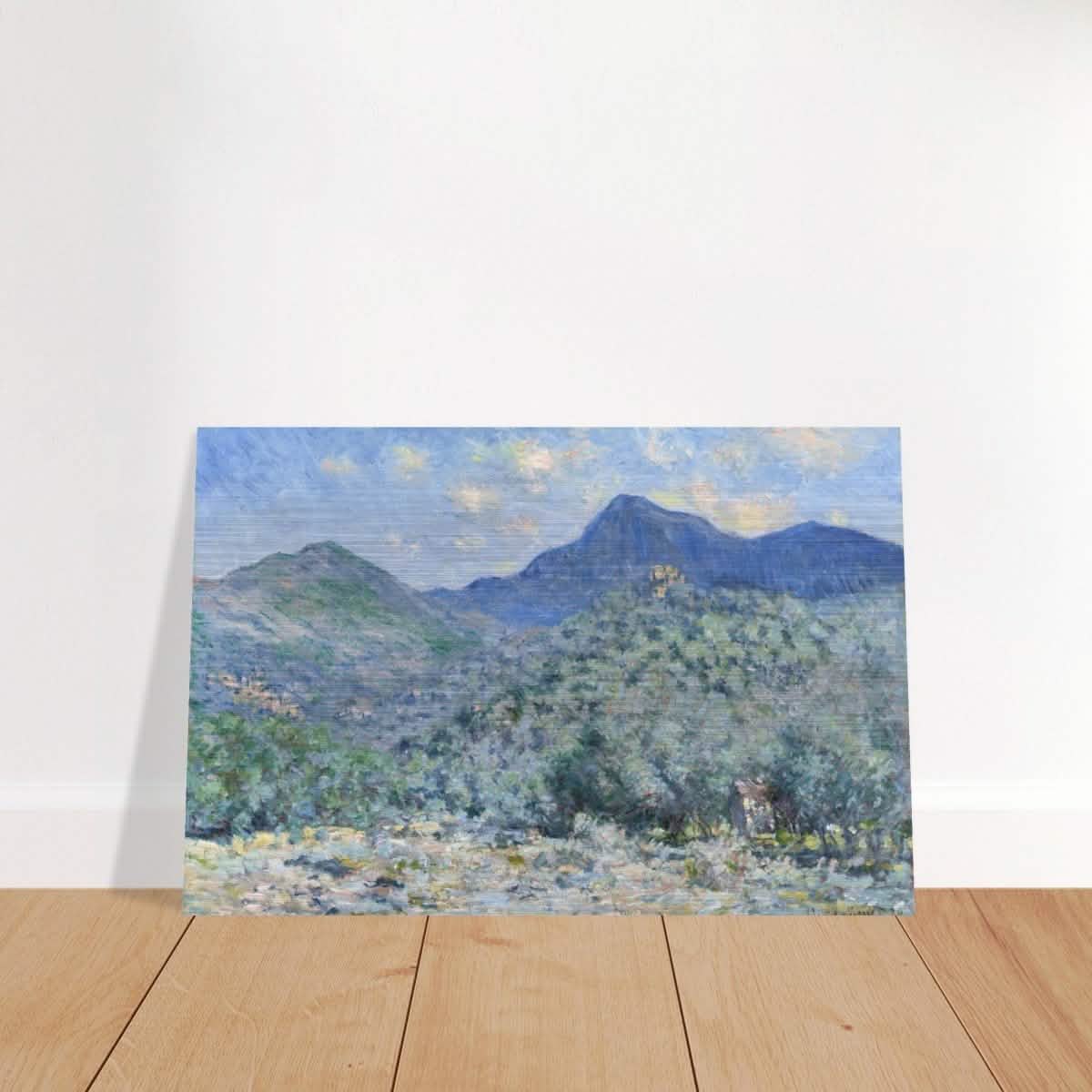 Valle Buona, Near Bordighera (1884) by Claude Monet | wall art print - 50x75 cm / 20x30″ - Brushed Aluminum Print -