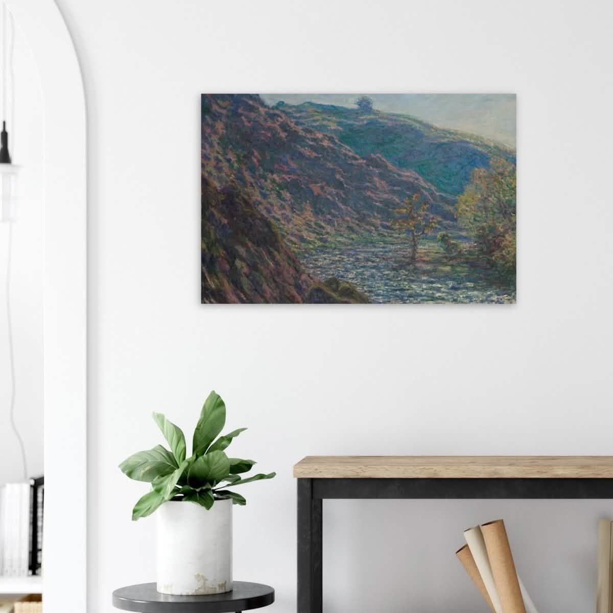 Valley of the Petite Creuse by Claude Monet - Wood Prints - 60x90 cm / 24x36″ - 20 mm