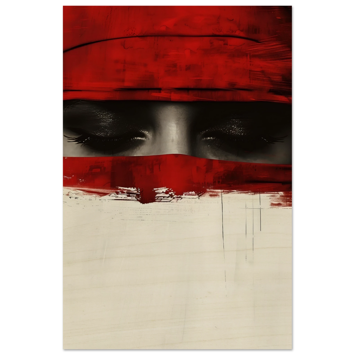 Veil of Secrets | Abstract Expressionism Wall art print - 50x75 cm / 20x30″ - Wood Prints -