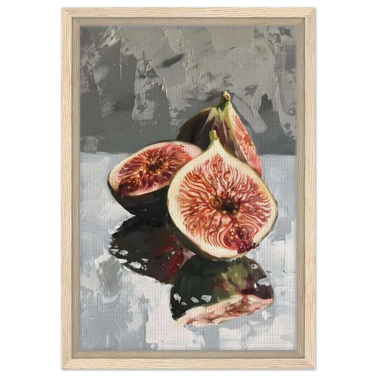 “Velvet Figs” | Wall Art Print - Framed Canvas - 30x45 cm / 12x18″ - Wood frame