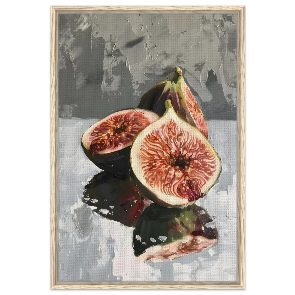 “Velvet Figs” | Wall Art Print - Framed Canvas - 60x90 cm / 24x36″ - Wood frame