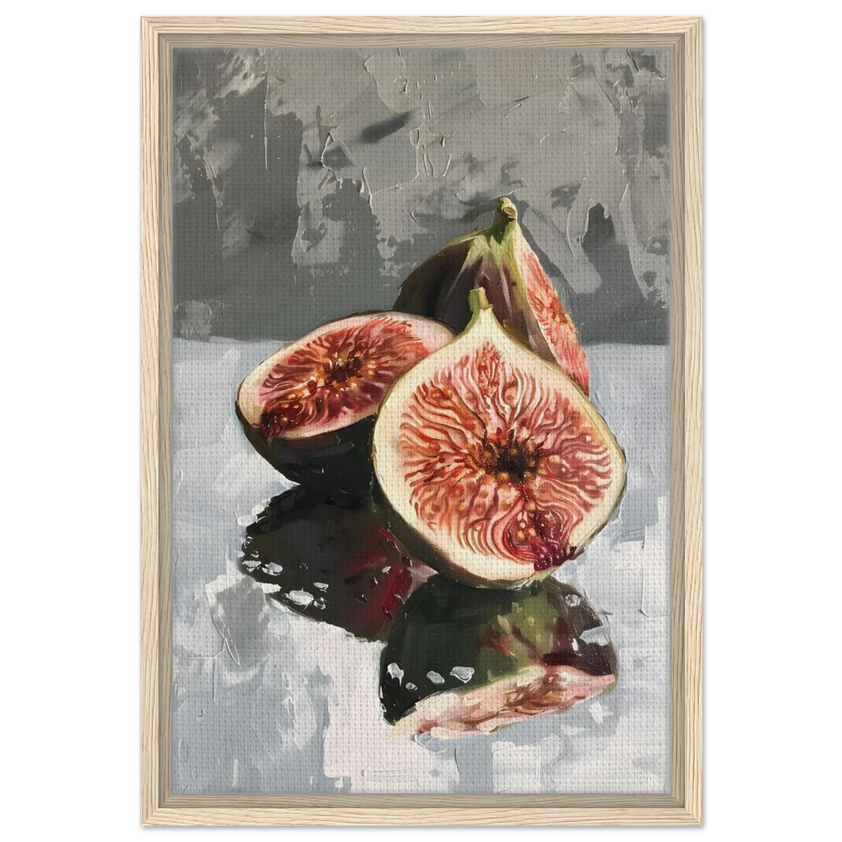 “Velvet Figs” | Wall Art Print - Framed Canvas - 40x60 cm / 16x24″ - Wood frame