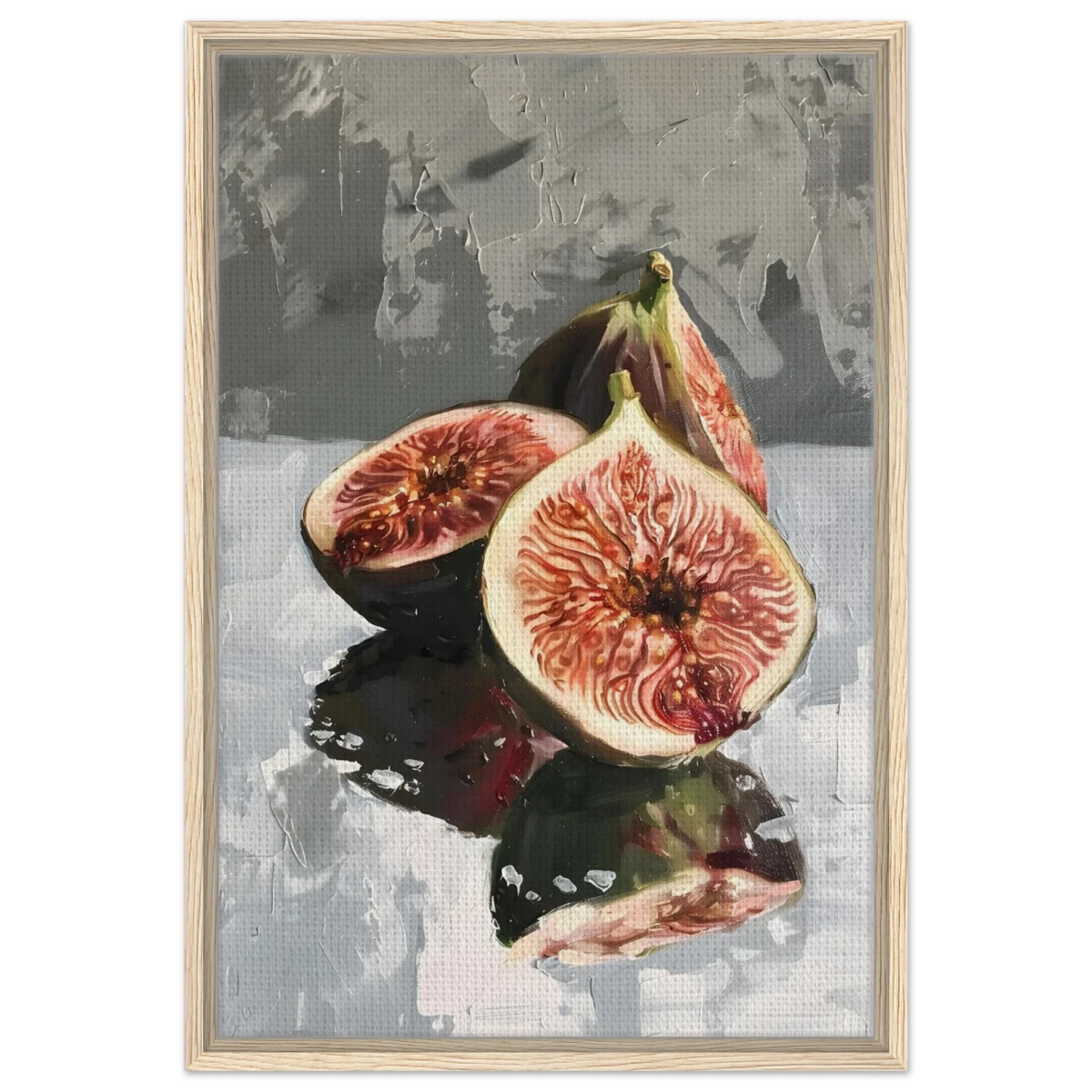 “Velvet Figs” | Wall Art Print - Framed Canvas - 50x75 cm / 20x30″ - Wood frame