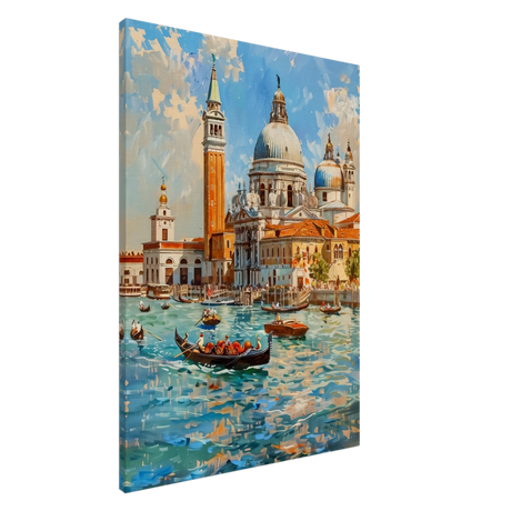 Venetian Grandeur – Gondolas on the Grand Canal Wall Art Print - Canvas - 70x100 cm / 28x40″ -