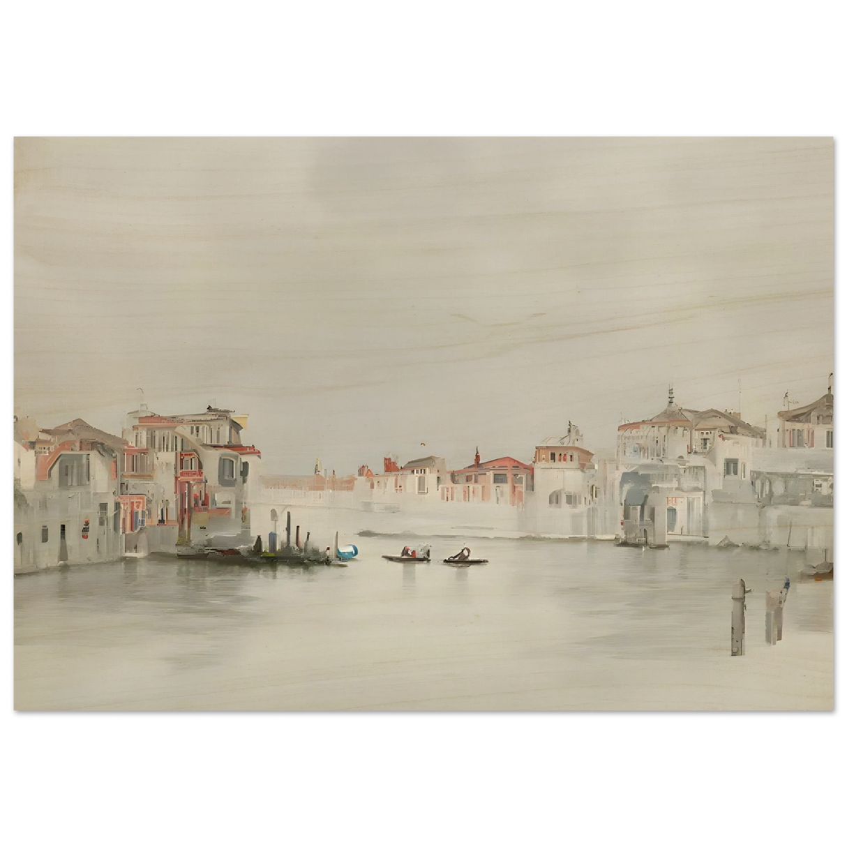 Venetian Whispers – Serene Canal Wall Art Print - Wood Prints - 70x100 cm / 28x40″ -
