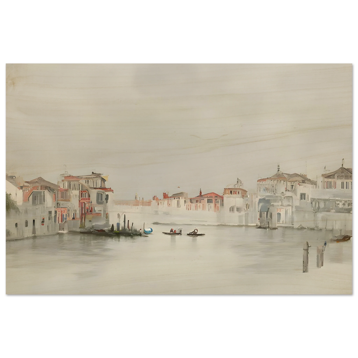 Venetian Whispers – Serene Canal Wall Art Print - Wood Prints - 30x45 cm / 12x18″ -