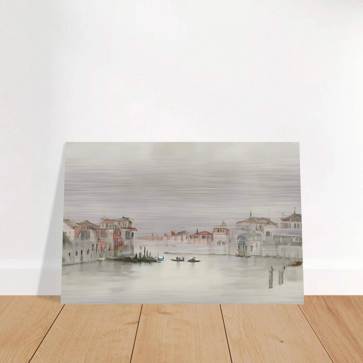 Venetian Whispers – Serene Canal Wall Art Print - Brushed Aluminum Print - 30x45 cm / 12x18″ -