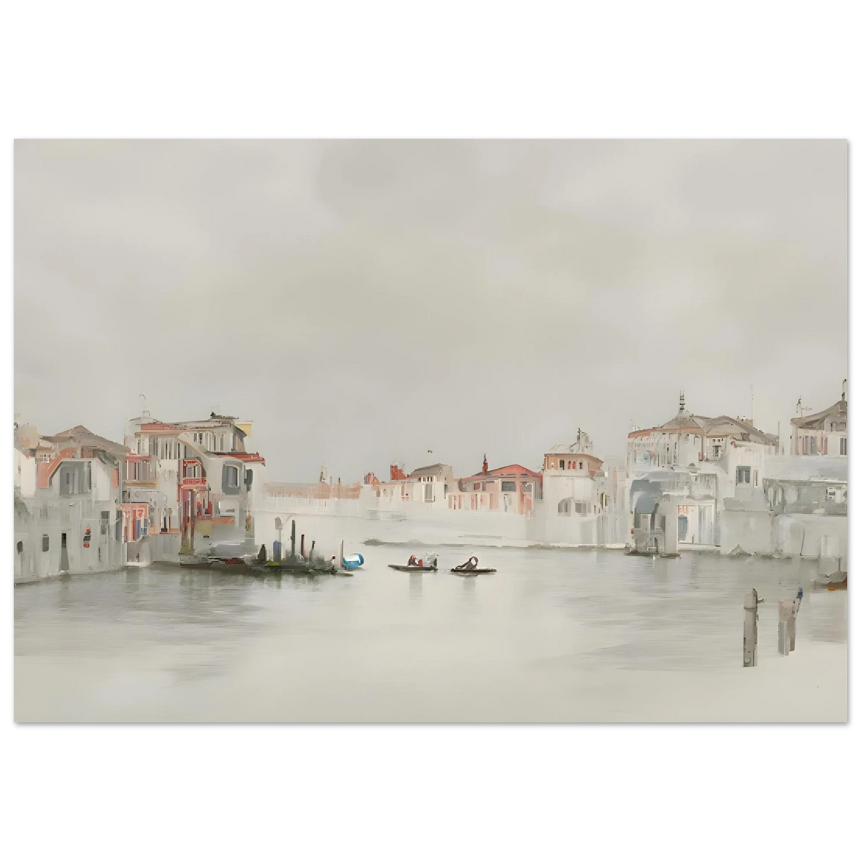 Venetian Whispers – Serene Canal Wall Art Print - Fine Art Poster - 70x100 cm / 28x40″ -