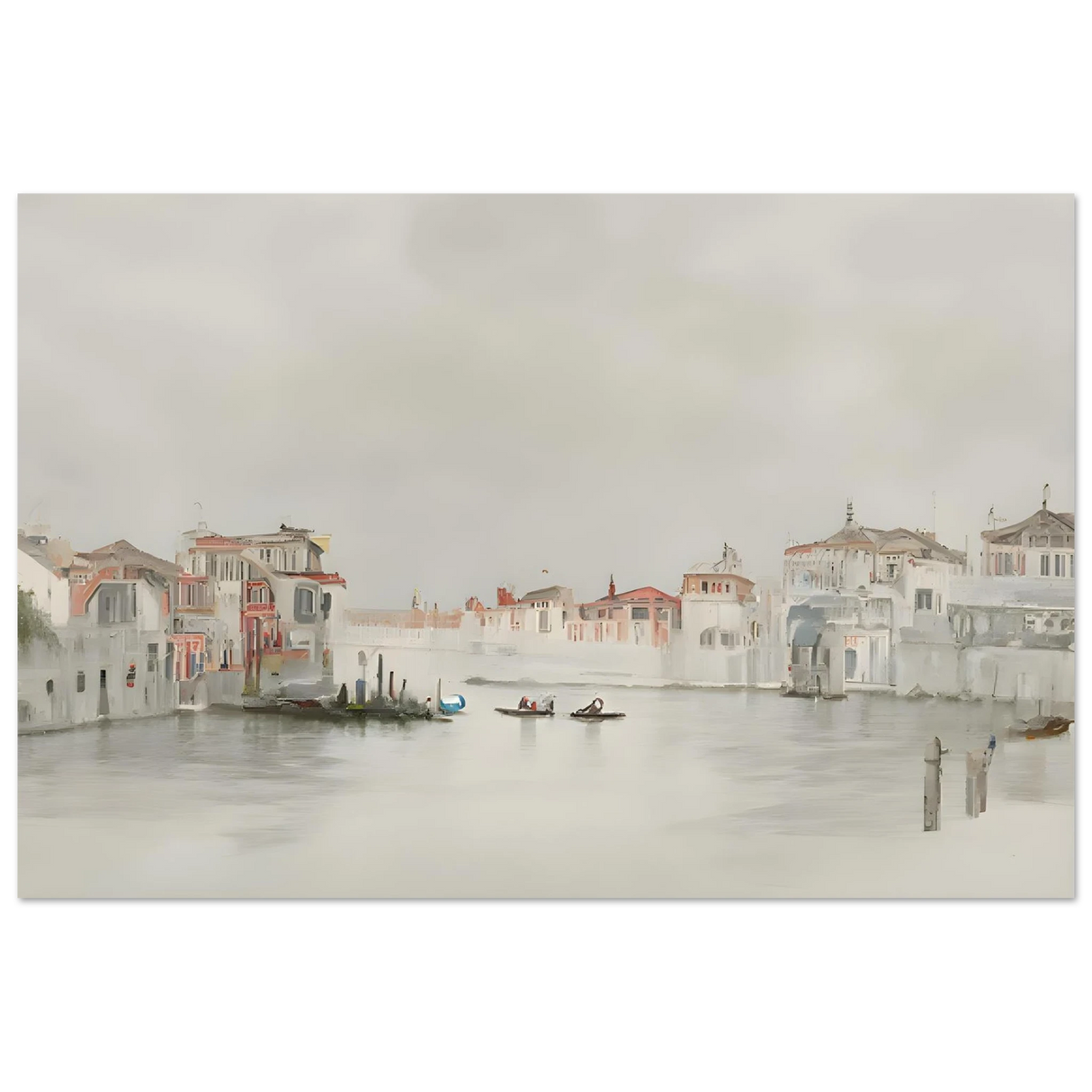 Venetian Whispers – Serene Canal Wall Art Print - Fine Art Poster - 30x45 cm / 12x18″ -