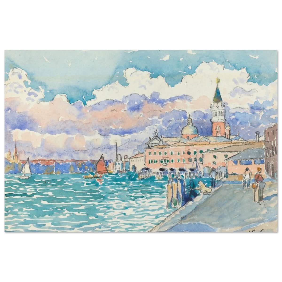 Venice (ca. 1903) by Henri - Edmond Cross | Vintage wall art print - Aluminum Print - 30x45 cm / 12x18″ -