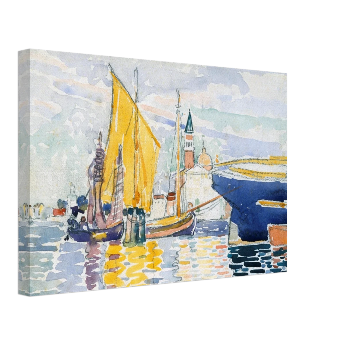 Venice - The Giudecca by Henri - Edmond Cross (Henri - Edmond Delacroix) - Canvas - 30x45 cm / 12x18″ -
