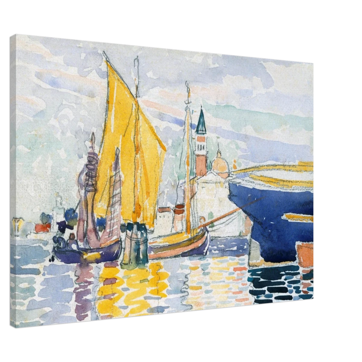 Venice - The Giudecca by Henri - Edmond Cross (Henri - Edmond Delacroix) - Canvas - 70x100 cm / 28x40″ -
