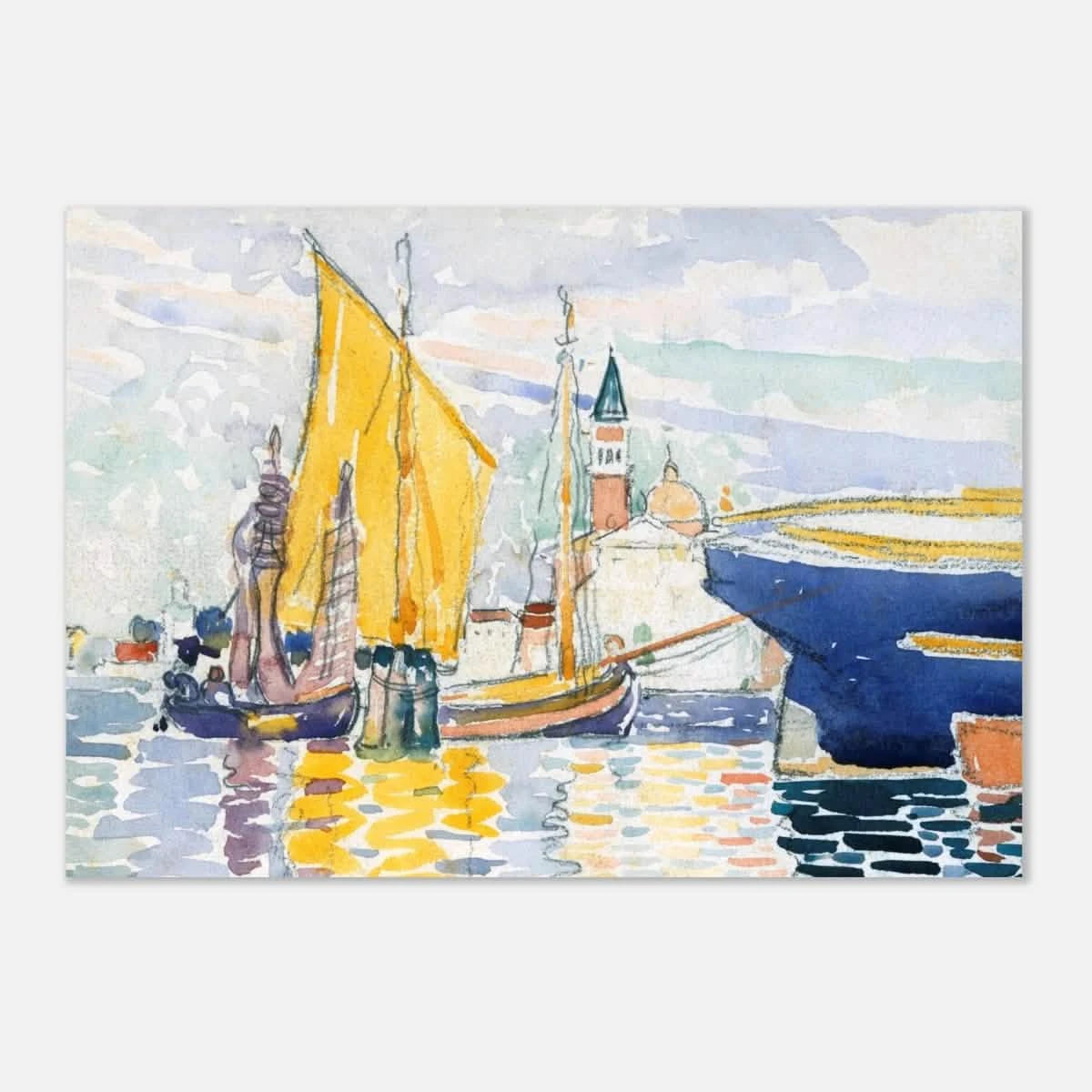 Venice - The Giudecca by Henri - Edmond Cross (Henri - Edmond Delacroix) - Aluminum Print - 70x100 cm / 28x40″ -