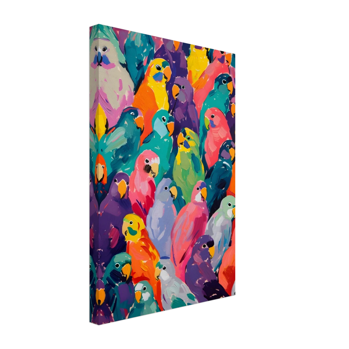 "Vibrant Flock" – A Burst of Color and Life | Wall art Print - 30x45 cm / 12x18″ - Canvas -