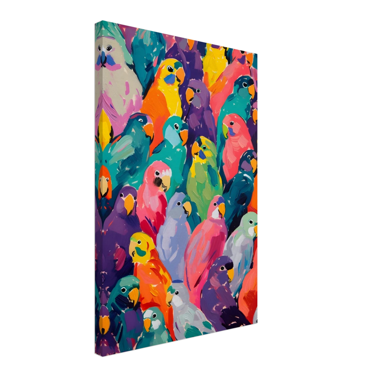 "Vibrant Flock" – A Burst of Color and Life | Wall art Print - 40x60 cm / 16x24″ - Canvas -