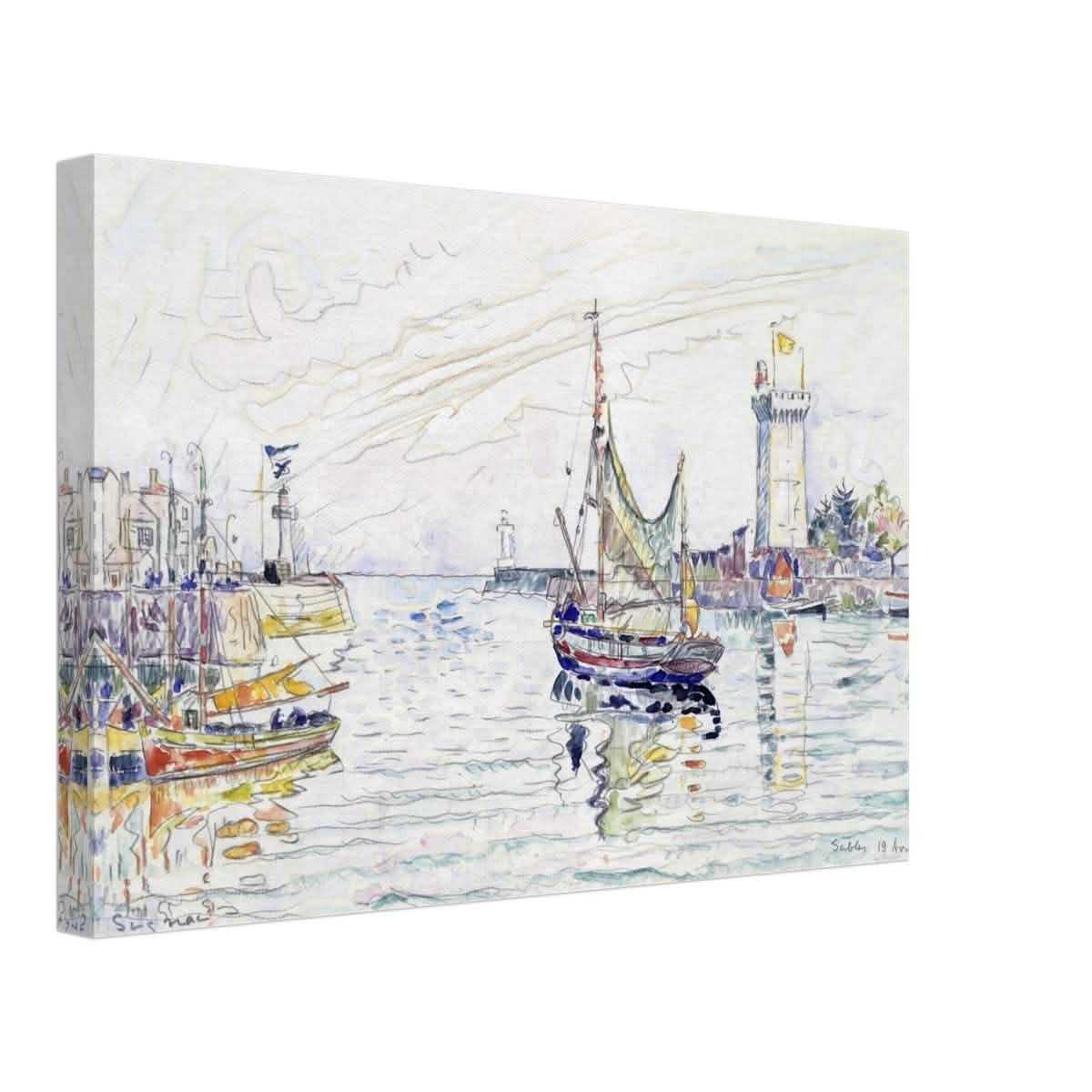 View of Les Sables d'Olonne (1929) by Paul Signac | wall art print - 30x45 cm / 12x18″ - Canvas -