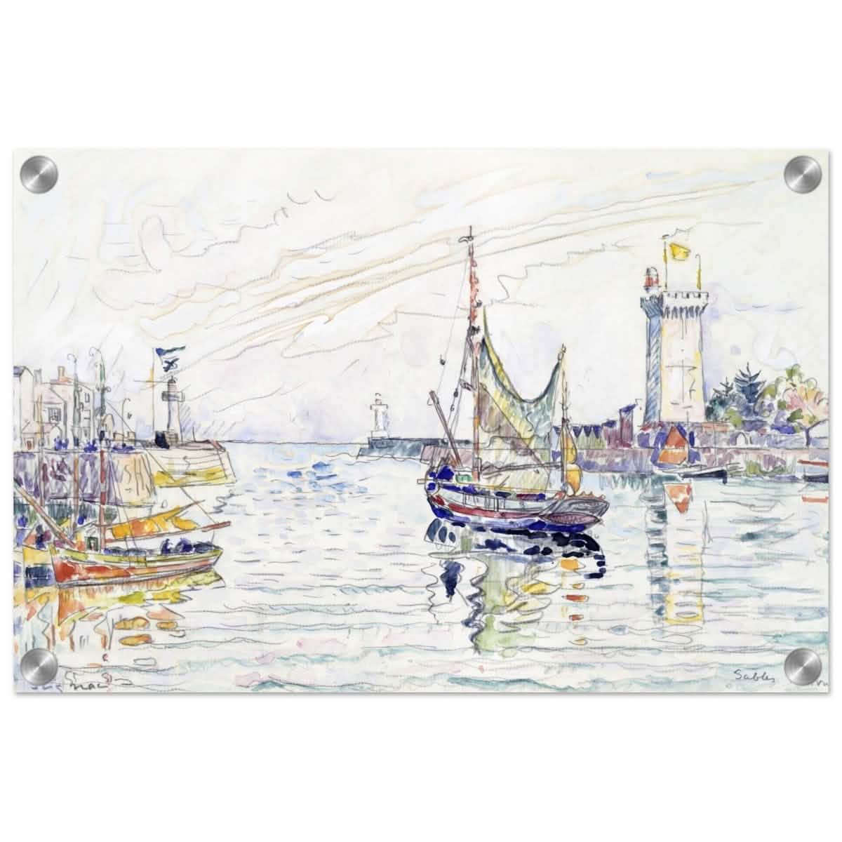 View of Les Sables d'Olonne (1929) by Paul Signac | wall art print - 30x45 cm / 12x18″ - Acrylic Print -