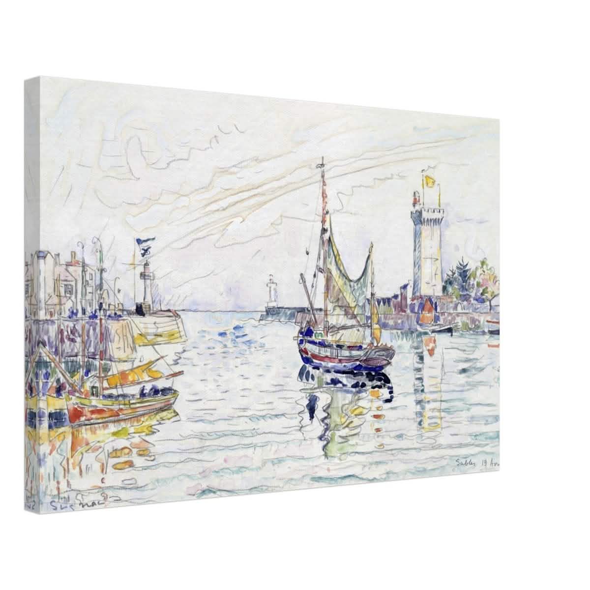 View of Les Sables d'Olonne (1929) by Paul Signac | wall art print - 40x60 cm / 16x24″ - Canvas -
