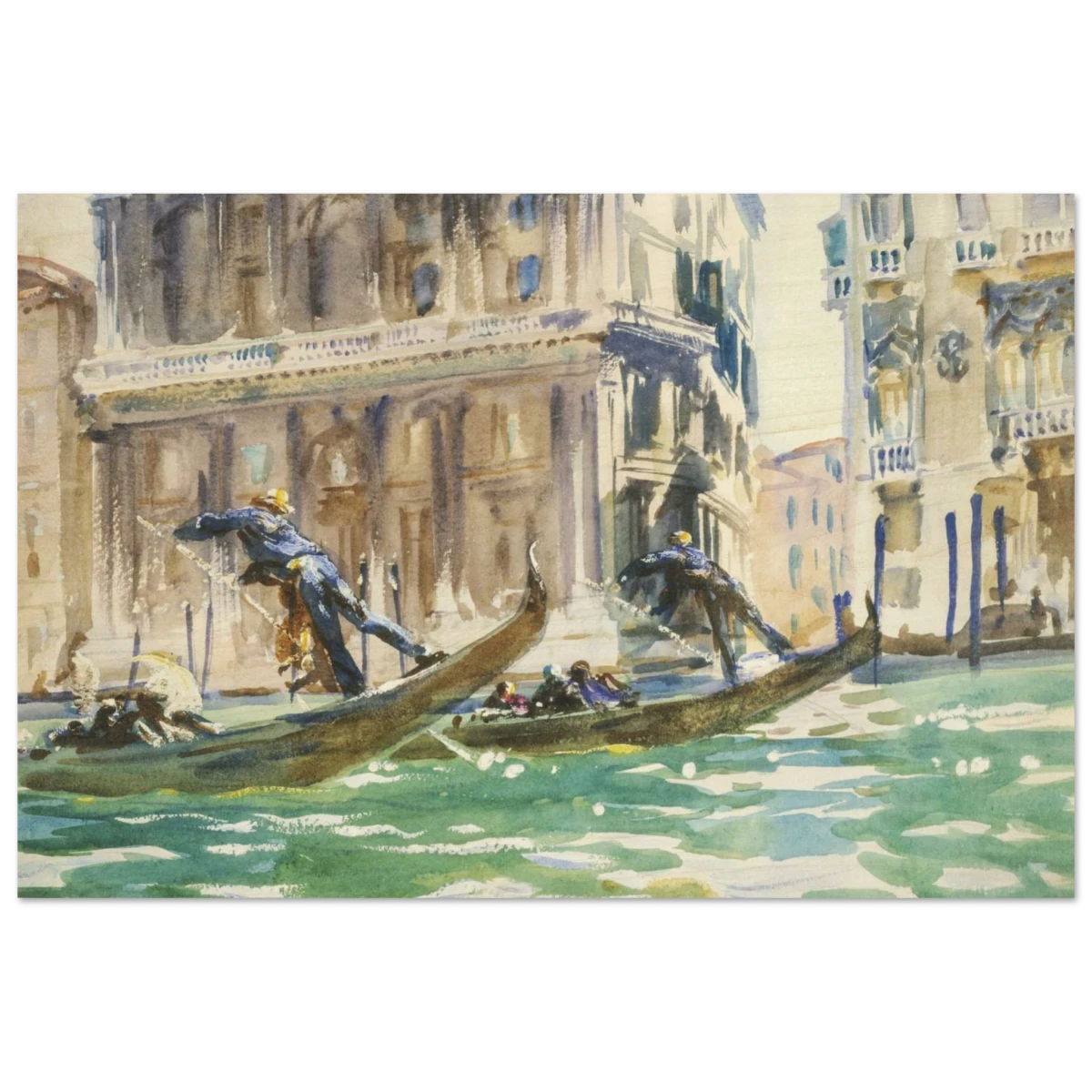 View of Venice (1906) by John Singer Sargent | Wall art Print - Wood Prints - 20x30 cm / 8x12″ -
