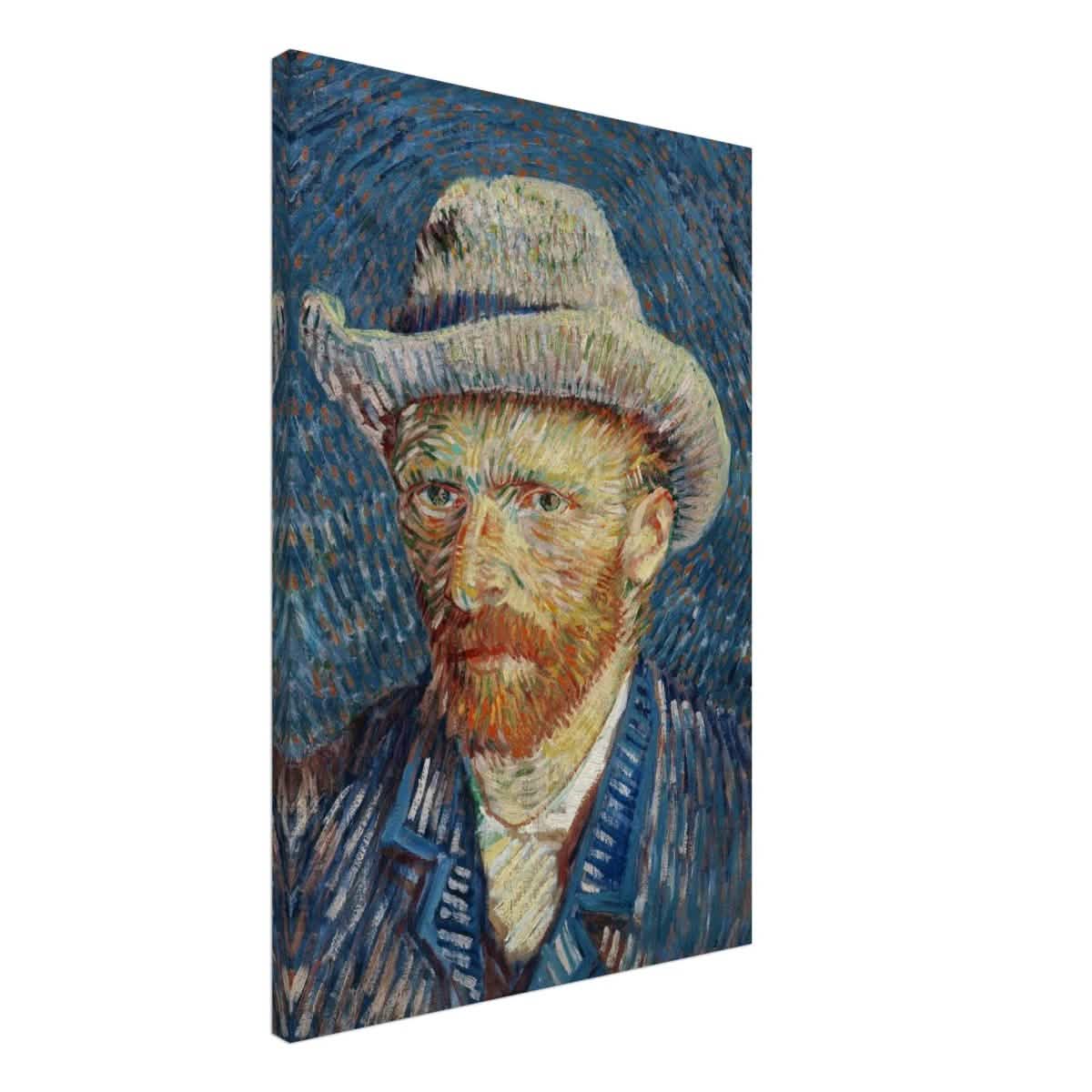 Vincent van Gogh's Self - Portrait with Grey Felt Hat (1887) | Vintage wall art print - Canvas - 50x75 cm / 20x30″ -