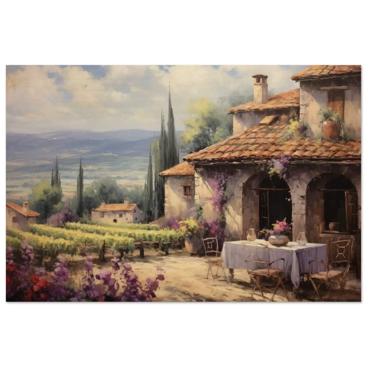 Vineyard Elegance | Nature Art Wall art print - Wood Prints - 60x90 cm / 24x36″ -