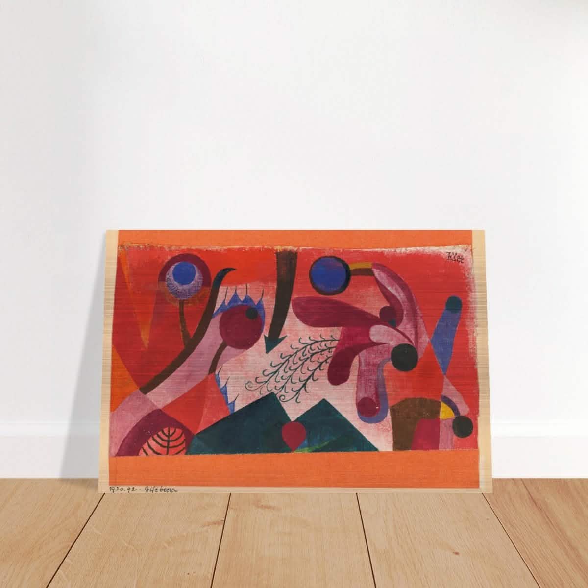 Vintage Art Wall art print | Giftbeeren (Poisonous Berries) by Paul Klee (1920) - Brushed Aluminum Print - 30x45 cm / 12x18″ -