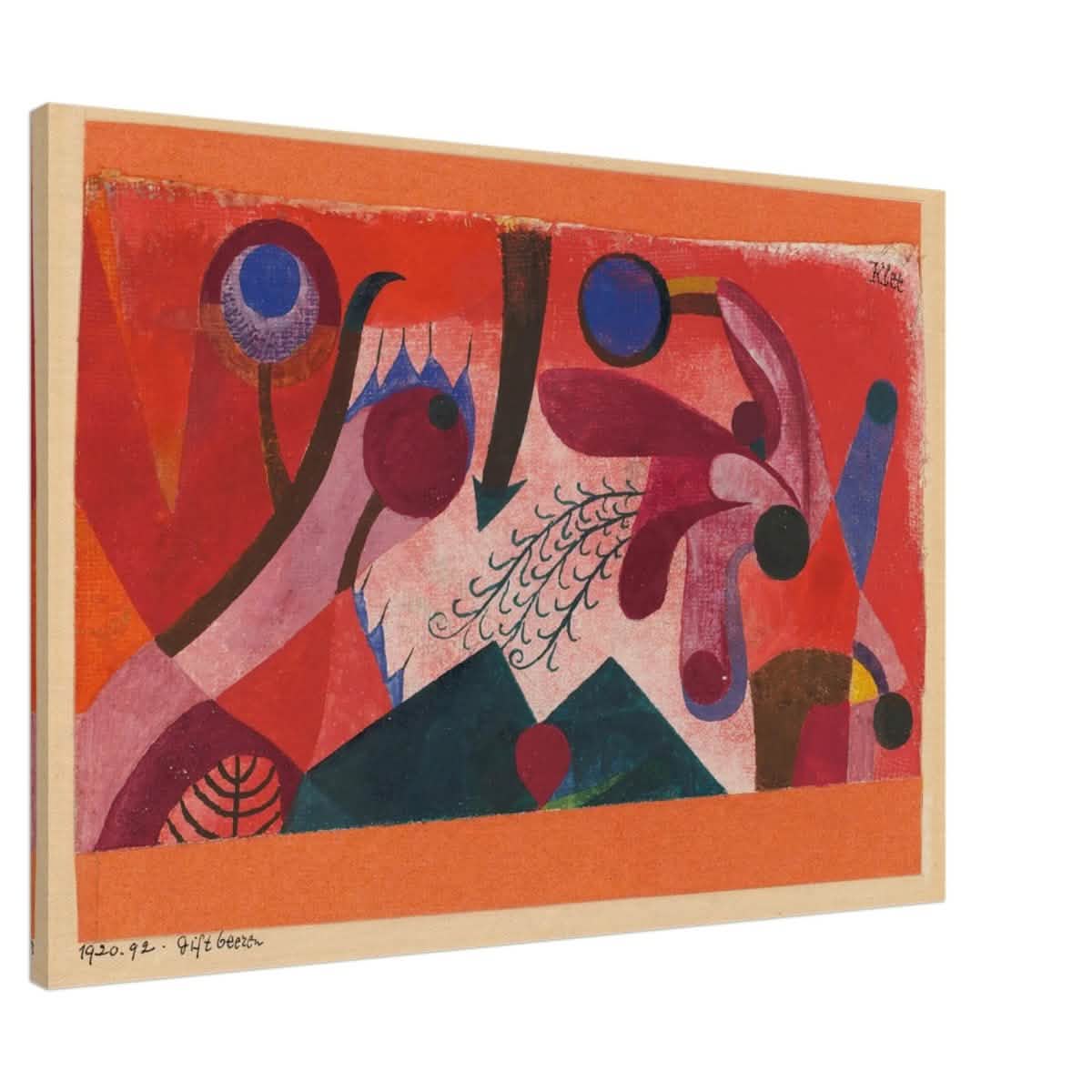 Vintage Art Wall art print | Giftbeeren (Poisonous Berries) by Paul Klee (1920) - Acrylic Print - 30x45 cm / 12x18″ -