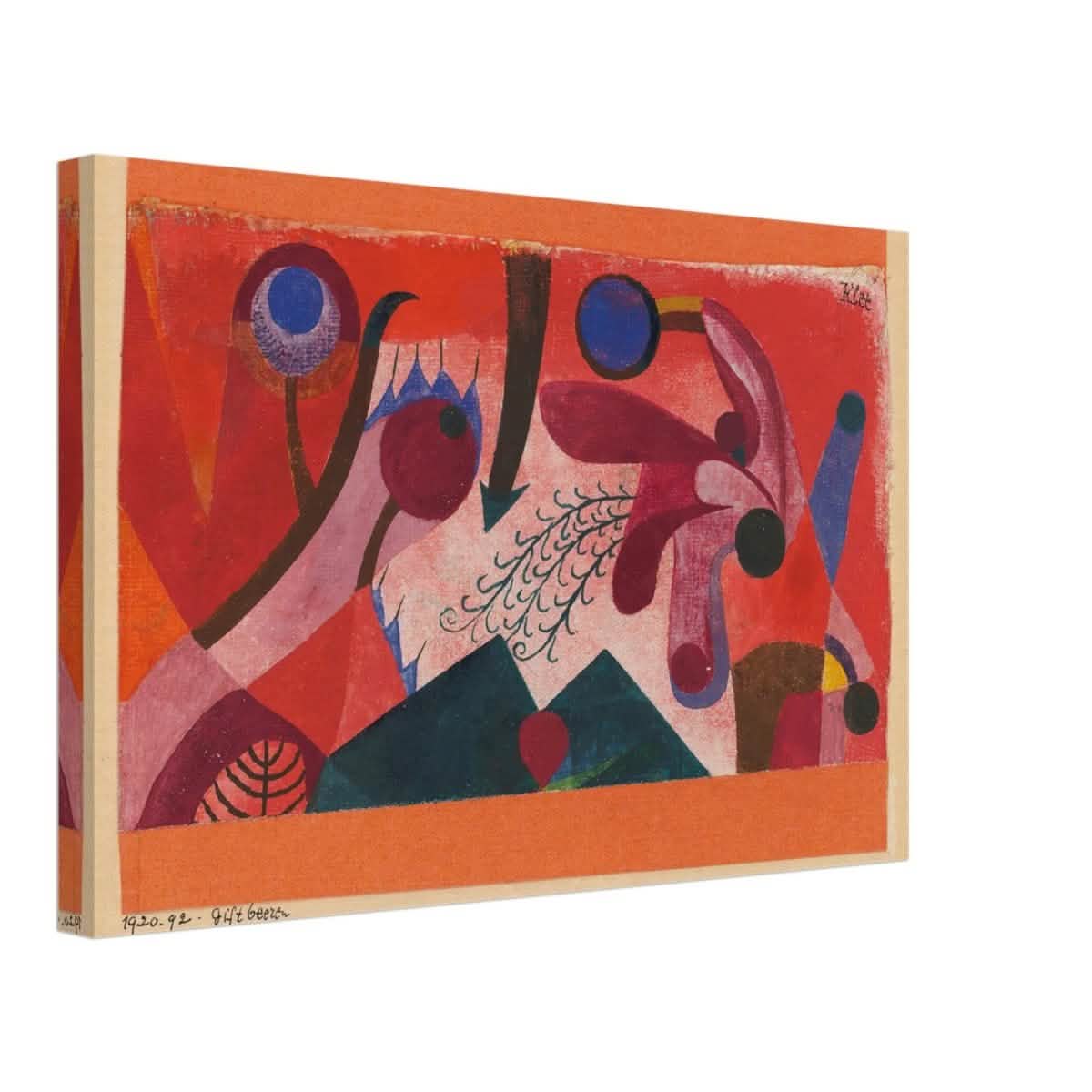 Vintage Art Wall art print | Giftbeeren (Poisonous Berries) by Paul Klee (1920) - Canvas - 30x45 cm / 12x18″ -