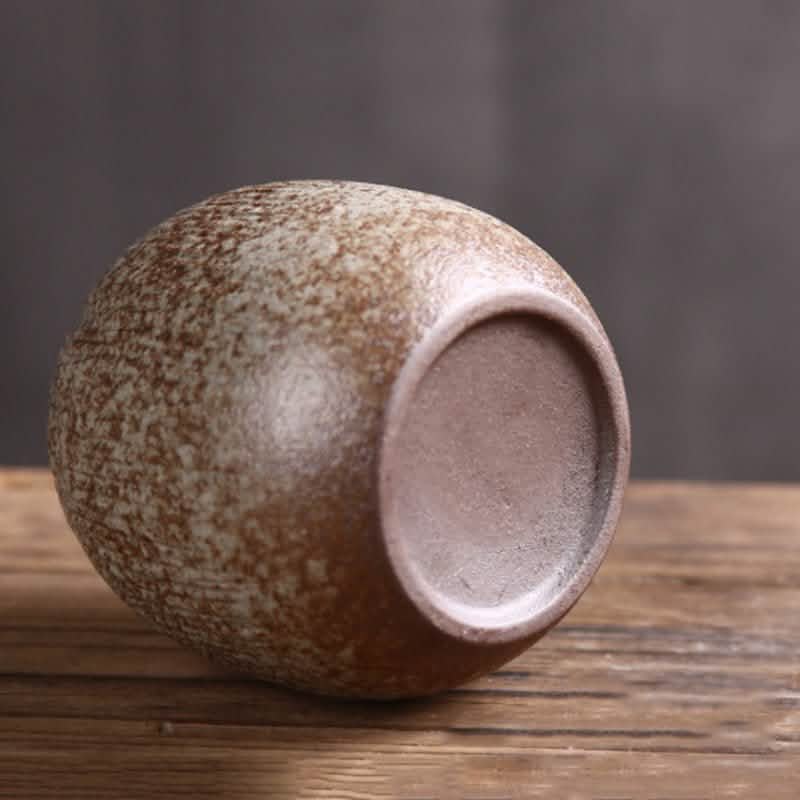 Vintage Ceramic Craft Tabletop Vases – Handmade Decorative Ornaments for Home & Office - Sandstone -