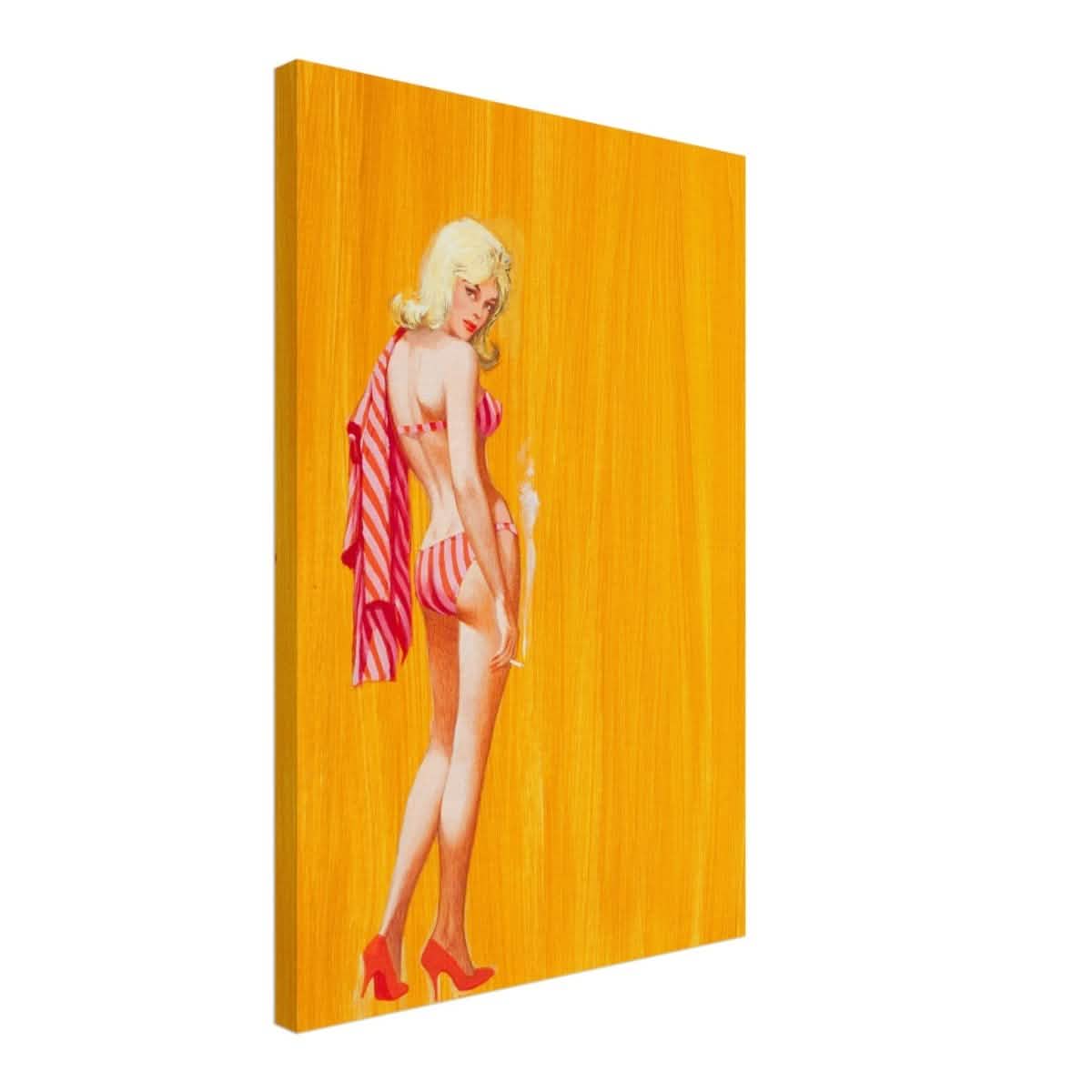 Vintage Poolside Charm | Vintage Pop Art wall art print - Canvas - 40x60 cm / 16x24″ -