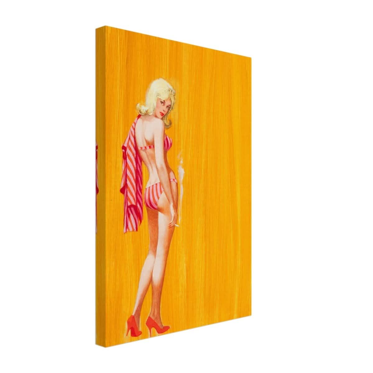 Vintage Poolside Charm | Vintage Pop Art wall art print - Canvas - 30x45 cm / 12x18″ -