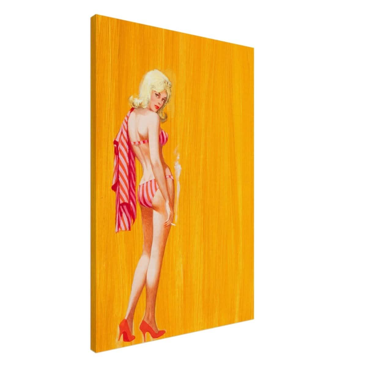 Vintage Poolside Charm | Vintage Pop Art wall art print - Canvas - 60x90 cm / 24x36″ -