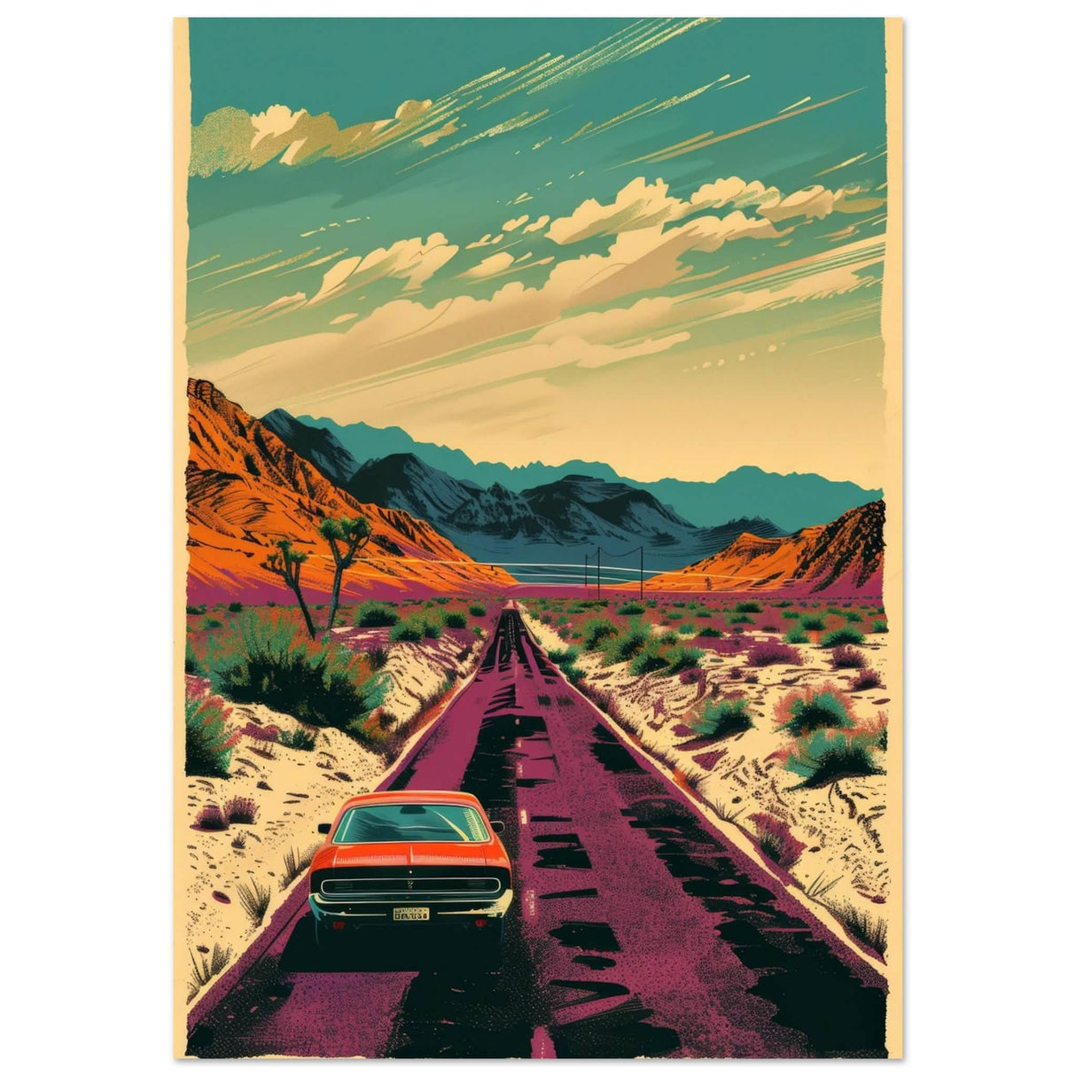 Vintage Pop Art Wall Art - Aluminum Print - 70x100 cm / 28x40″ -