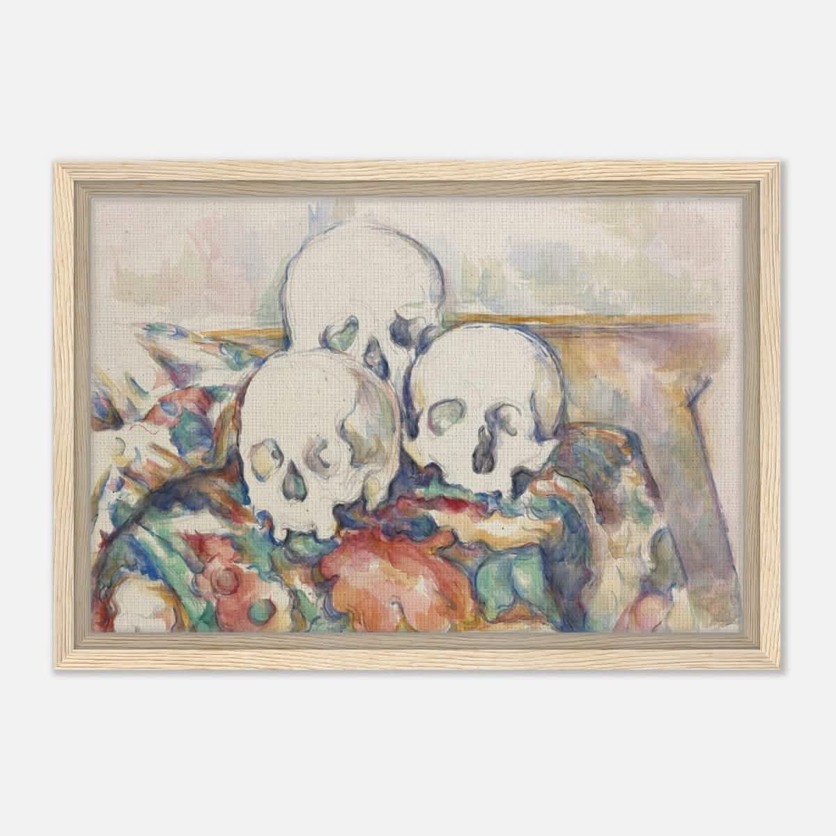 Vintage Wall art print | The Three Skulls by Paul Cézanne - Acrylic Print - 30x45 cm / 12x18″ -