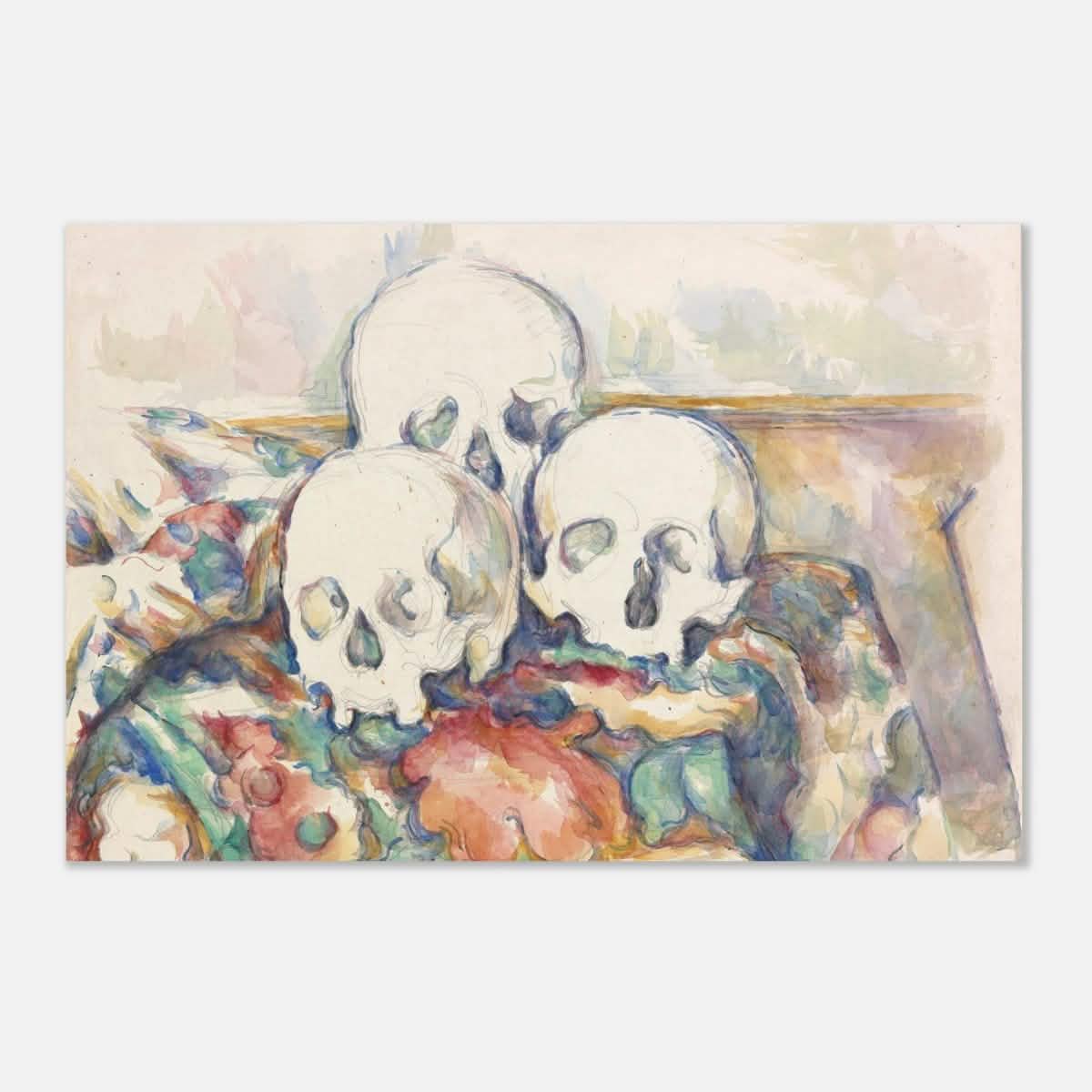 Vintage Wall art print | The Three Skulls by Paul Cézanne - Aluminum Print - 30x45 cm / 12x18″ -