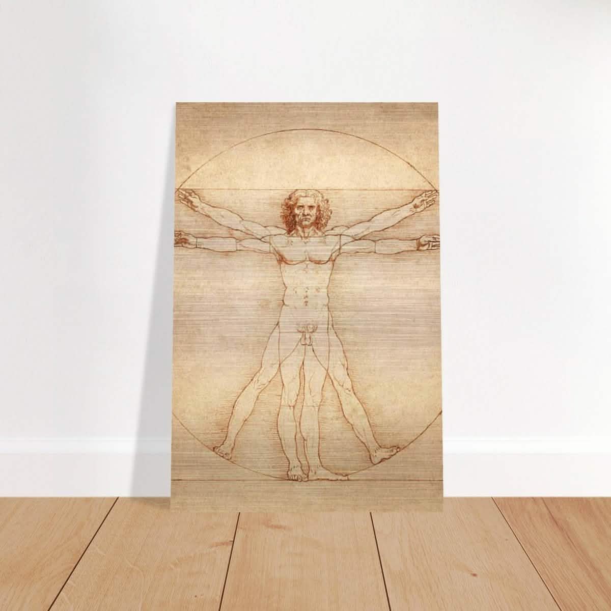 Vitruvian Man | L'uomo vitruviano by Leonardo da Vinci 1490 - Brushed Aluminum Print - 60x90 cm / 24x36″ -