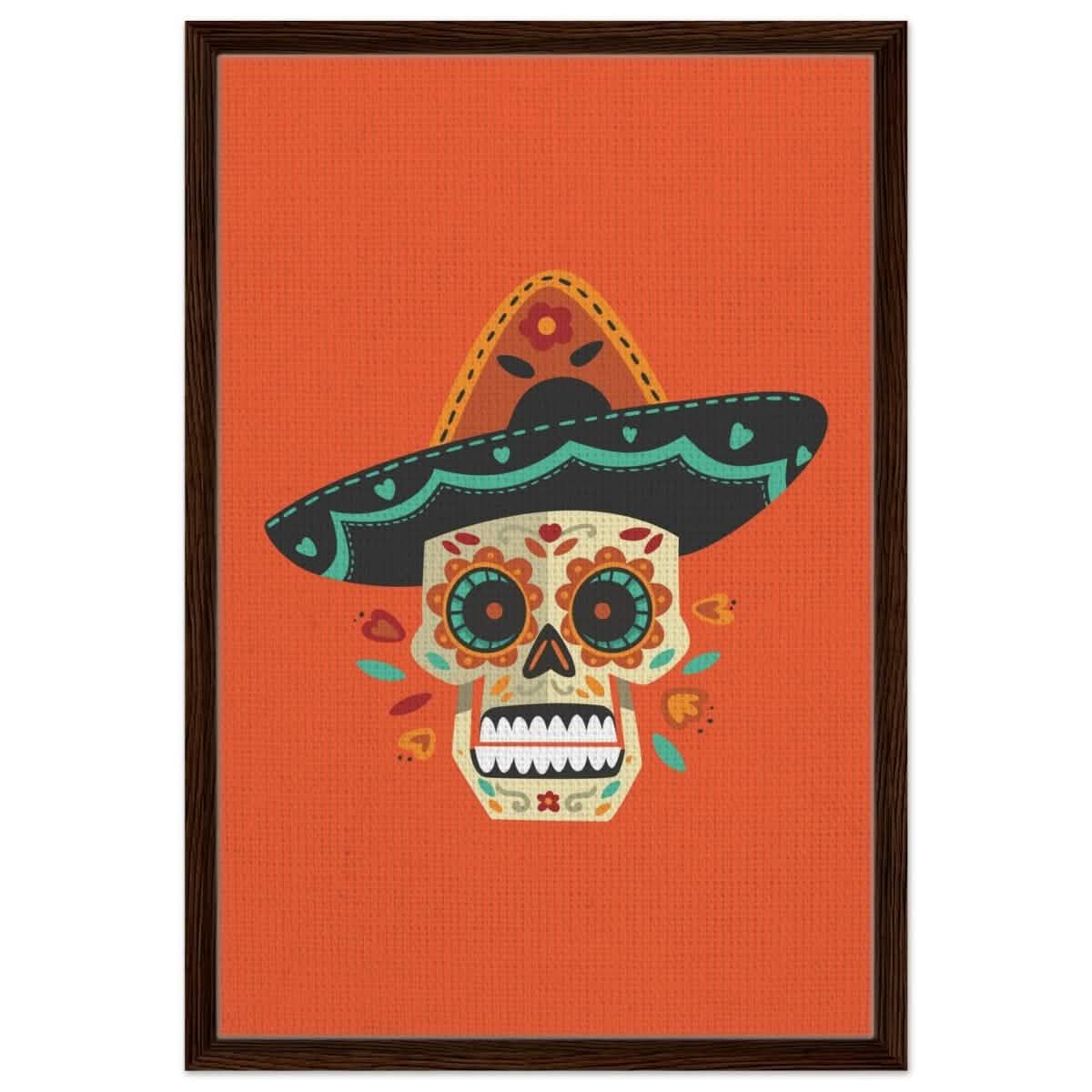 Viva La Vida | Digital wall art print - 50x75 cm / 20x30″ - Framed Canvas - Dark wood frame