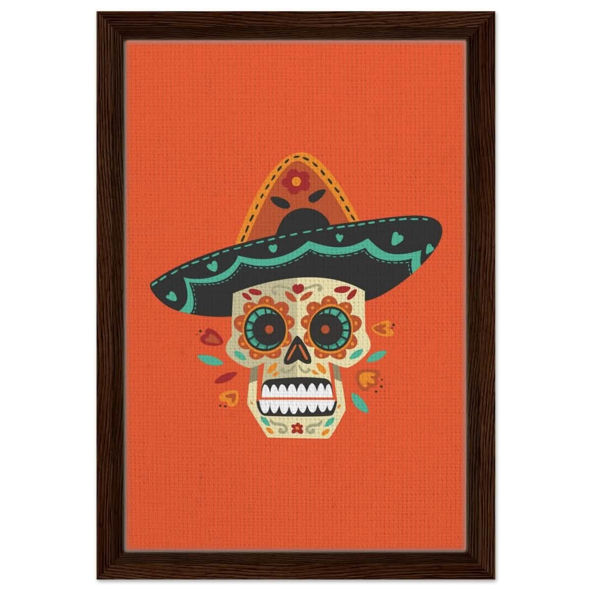 Viva La Vida | Digital wall art print - 30x45 cm / 12x18″ - Framed Canvas - Dark wood frame