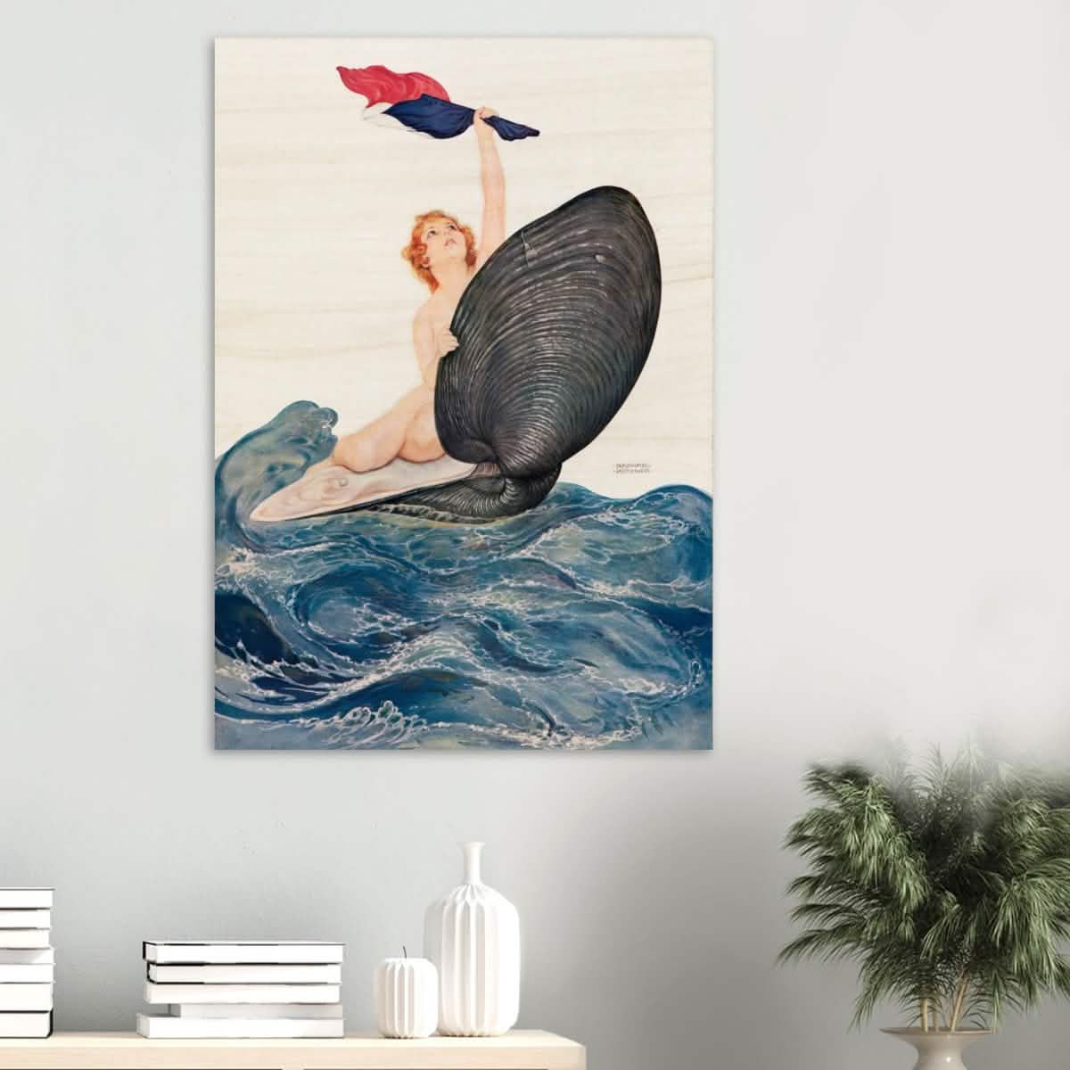 Vive la France by Raphael Kirchner 1917 - Wood Prints - 70x100 cm / 28x40″ - 20 mm