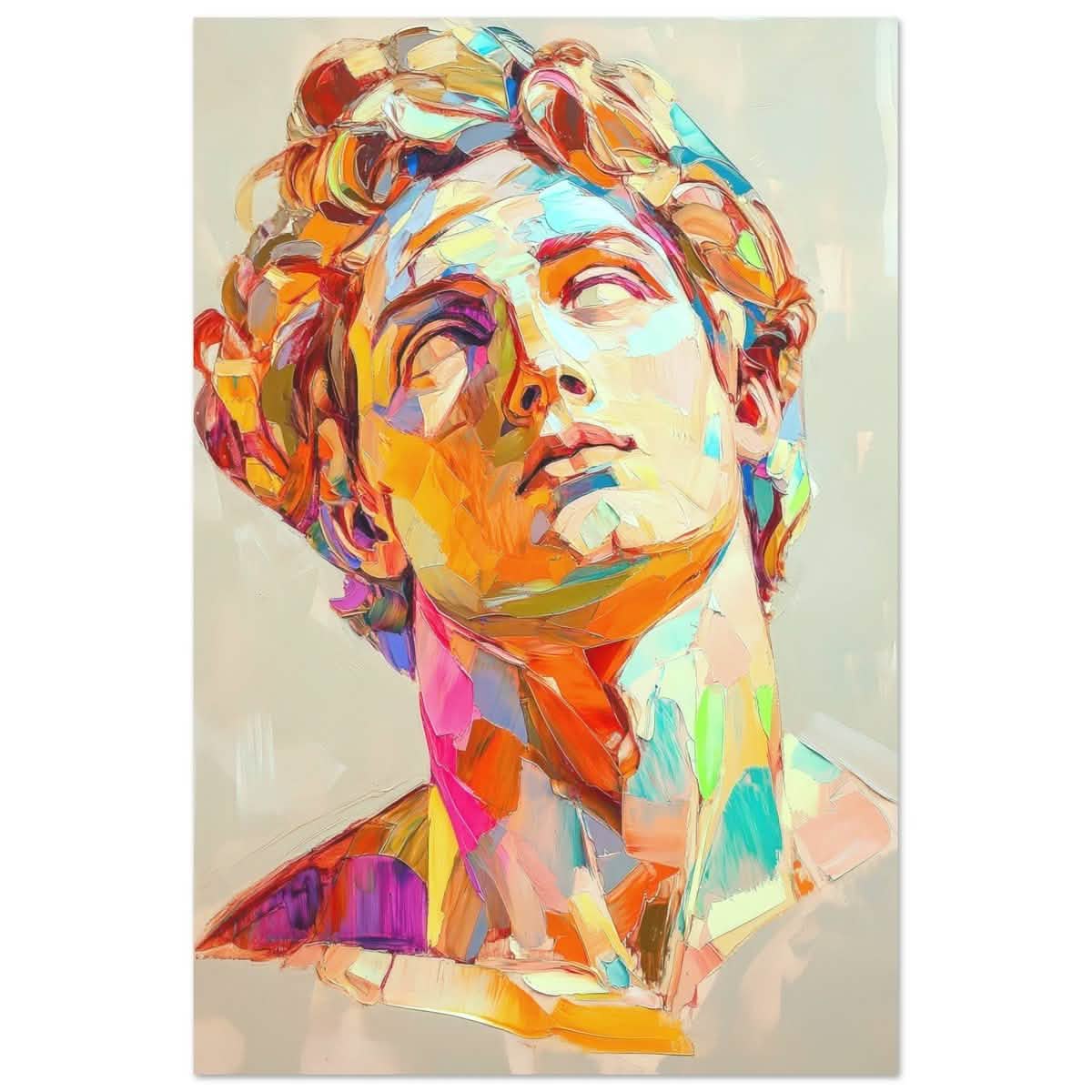 Vivid Apollo | modern abstract portrait - Aluminum Print - 40x60 cm / 16x24″ -