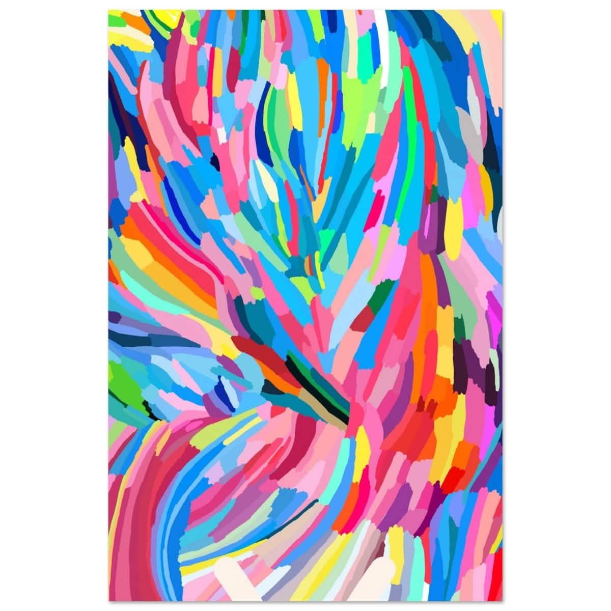 Vivid Energy: The Spectrum of Expression | Abstract Expressionism wall art print - 30x45 cm / 12x18″ - Aluminum Print -