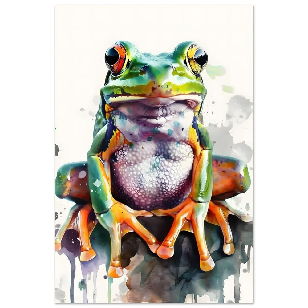 Vivid Leap | Modern watercolor - inspired digital art - 40x60 cm / 16x24″ - Aluminum Print -