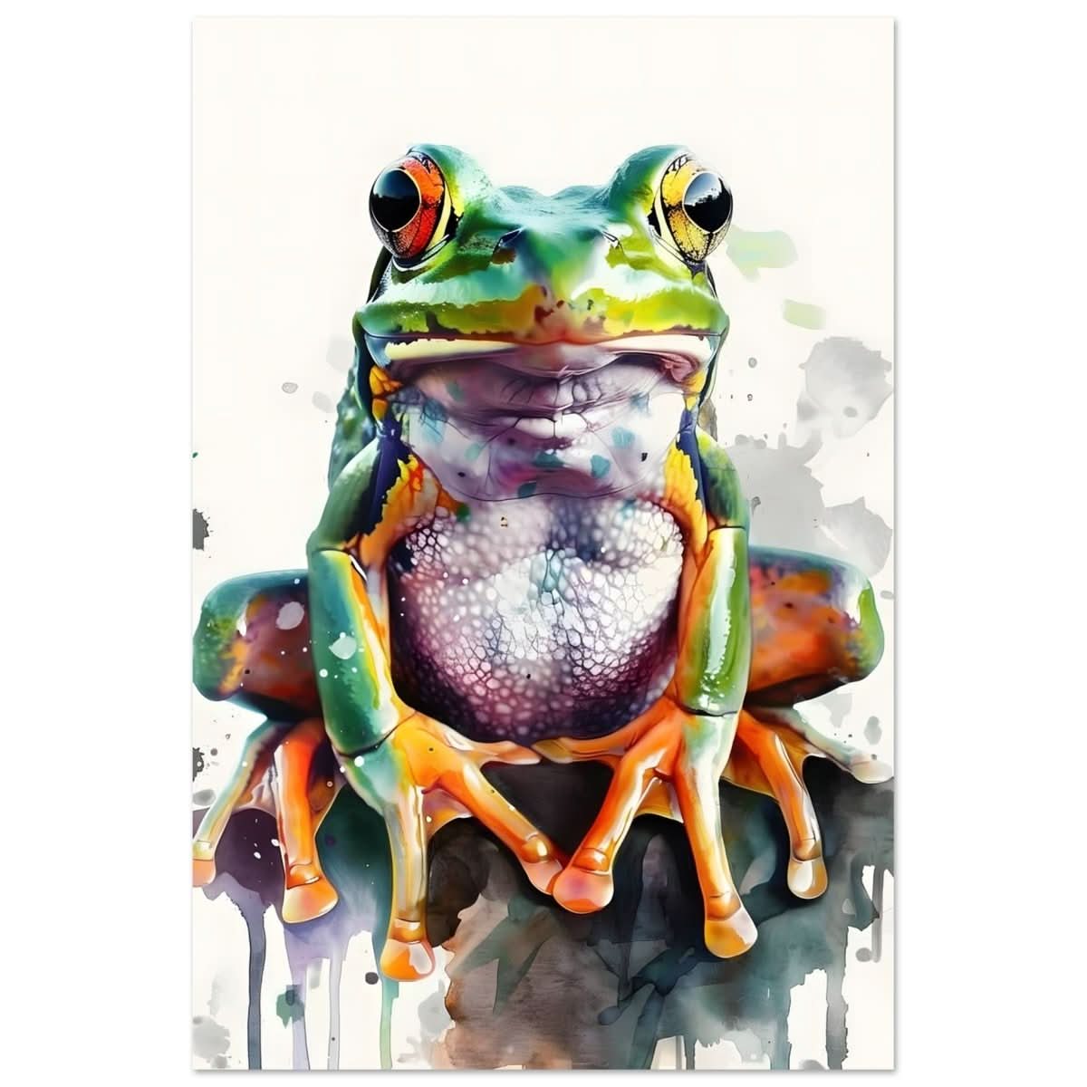 Vivid Leap | Modern watercolor - inspired digital art - 60x90 cm / 24x36″ - Aluminum Print -