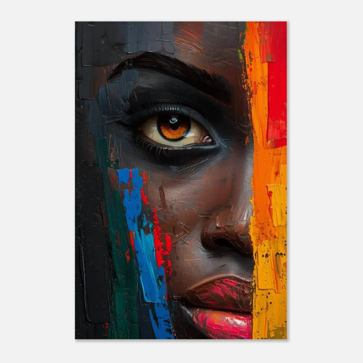 "Vivid Reflections" – Contemporary Abstract Portrait Art | Wall art Print - Aluminum Print - 40x60 cm / 16x24″ -