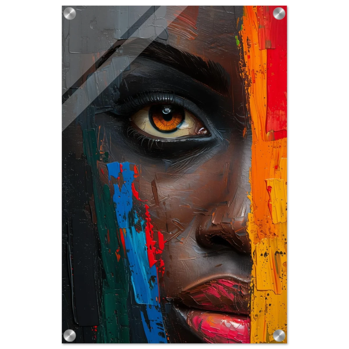 "Vivid Reflections" – Contemporary Abstract Portrait Art | Wall art Print - Acrylic Print - 40x60 cm / 16x24″ -