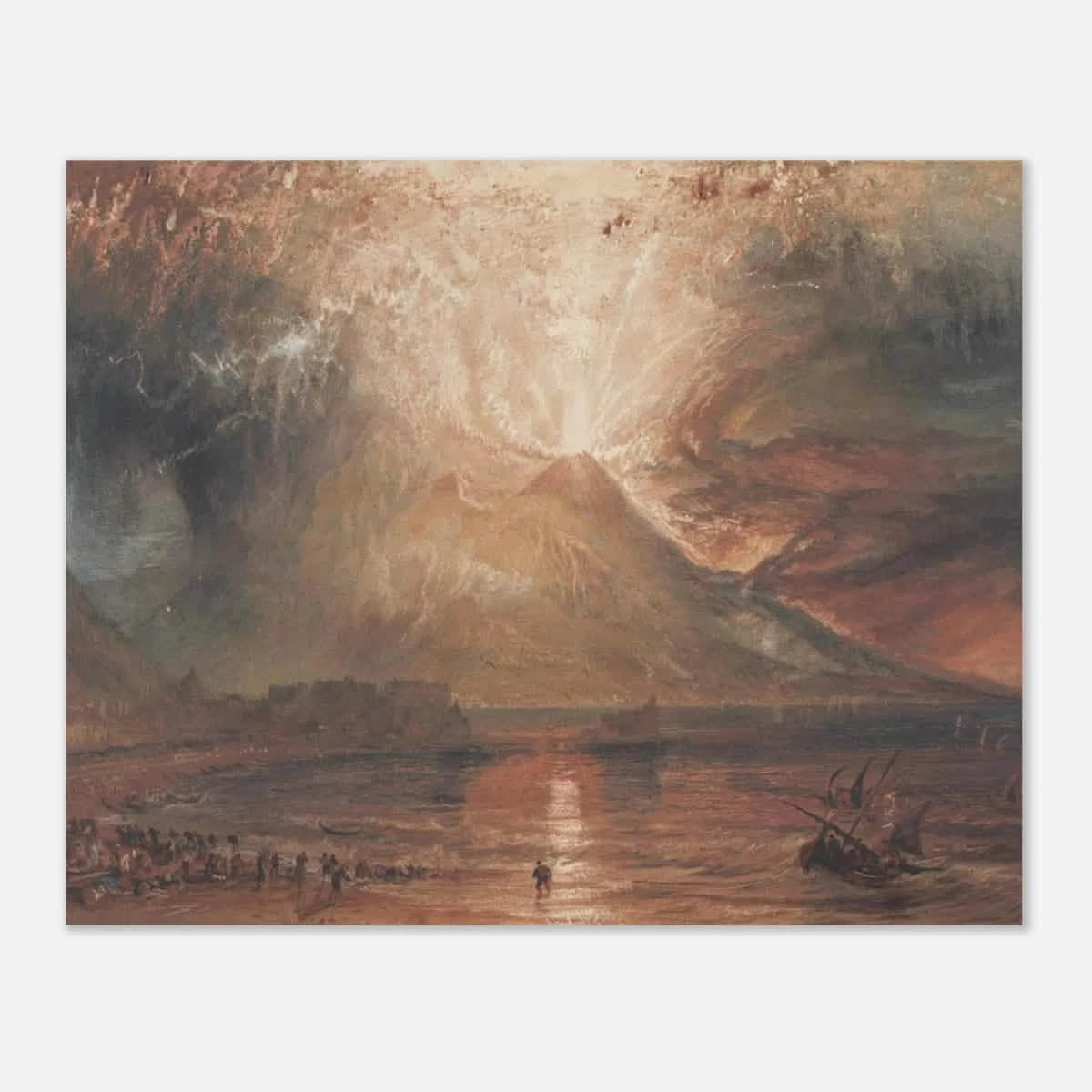 "Volcanic" – Romantic Eruption Wall Art Print Inspired by Vesuvius - Aluminum Print - 40x50 cm / 16x20″ -