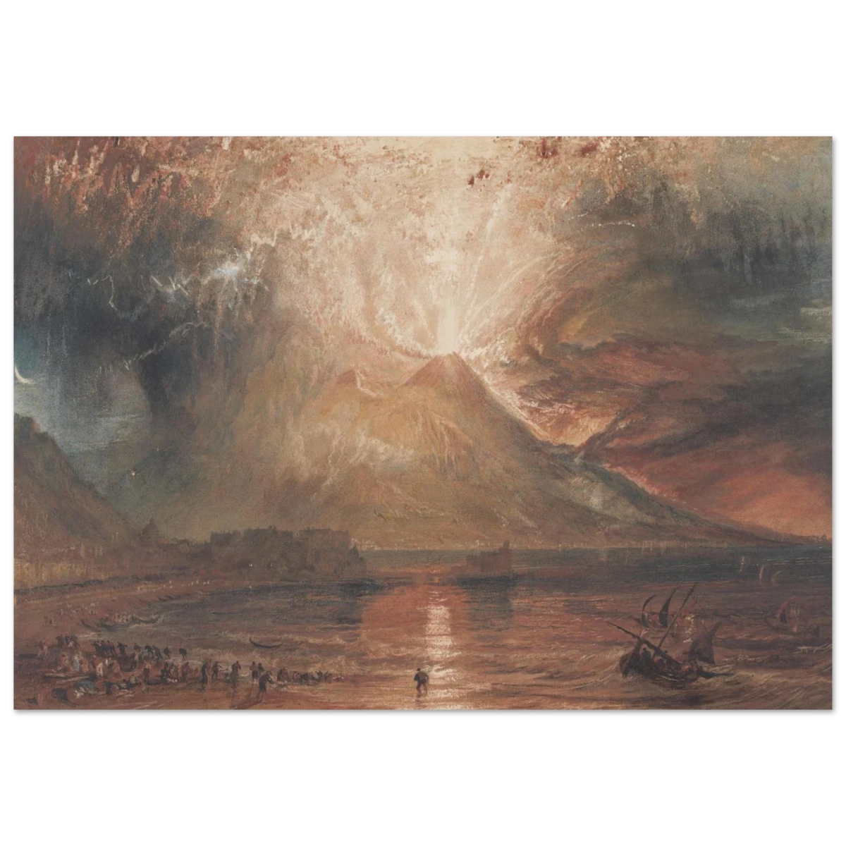 "Volcanic" – Romantic Eruption Wall Art Print Inspired by Vesuvius - Fine Art Poster - 70x100 cm / 28x40″ -
