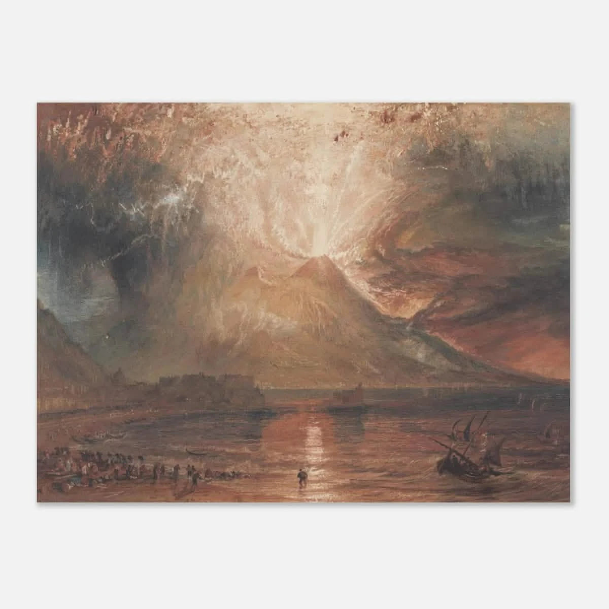 "Volcanic" – Romantic Eruption Wall Art Print Inspired by Vesuvius - Aluminum Print - 30x40 cm / 12x16″ -