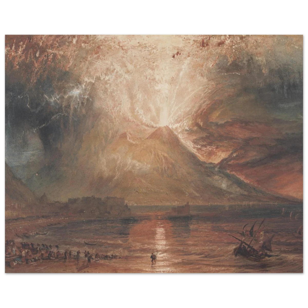 "Volcanic" – Romantic Eruption Wall Art Print Inspired by Vesuvius - Fine Art Poster - 40x50 cm / 16x20″ -