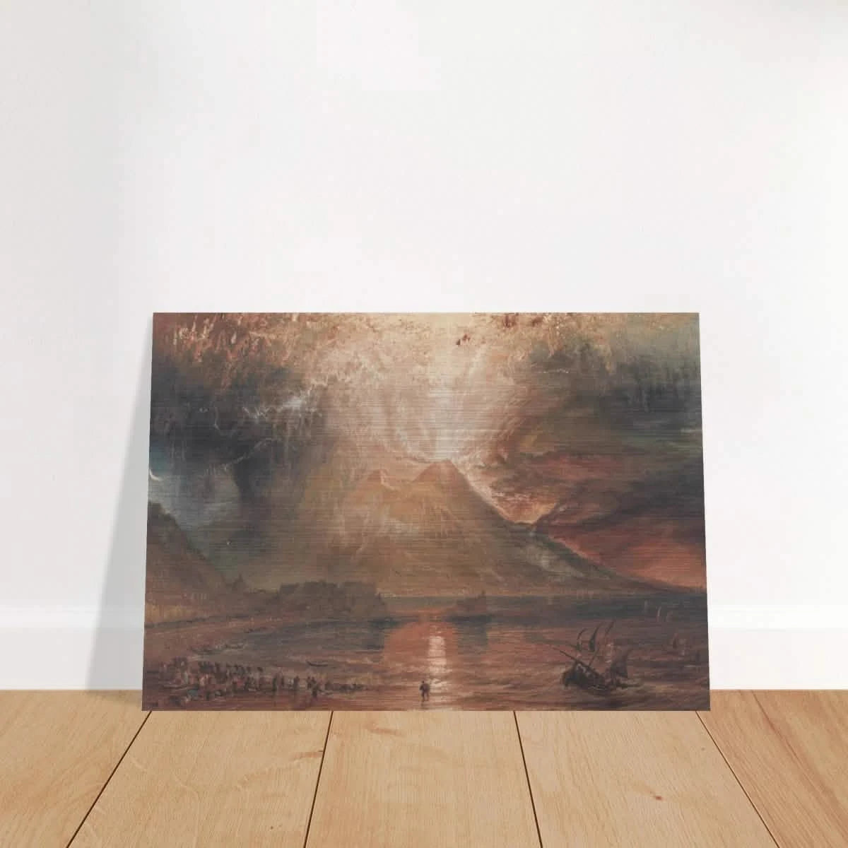 "Volcanic" – Romantic Eruption Wall Art Print Inspired by Vesuvius - Brushed Aluminum Print - 70x100 cm / 28x40″ -